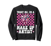 Fais-Moi Confiance, Je suis Une maquilleuse MUA Girl Mom Coquette Bow Sweatshirt