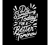 fais quelque chose aujourd'hui Stickers muraux 50.4x74.3cm Fourni avec un kit de film de transfert Blanc
