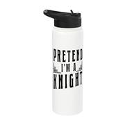 Fais semblant d'être un chevalier Chevalier médiéval amusant Stainless Steel Insulated Water Bottle
