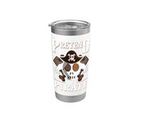 Fais semblant d'être un crâne de pirate Crossbones Easy Funny Halloween Gobelet isotherme en acier inoxydable double paroi