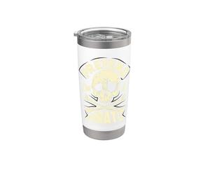 Fais semblant d'être un crâne de pirate Crossbones Easy Funny Halloween Gobelet isotherme en acier inoxydable double paroi