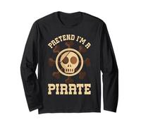 Fais Semblant d'être Un crâne de Pirate Crossbones Easy Funny Halloween Manche Longue