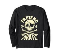 Fais Semblant d'être Un crâne de Pirate Crossbones Easy Funny Halloween Manche Longue