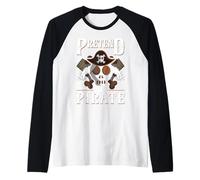 Fais Semblant d'être Un crâne de Pirate Crossbones Easy Funny Halloween Manche Raglan