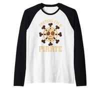 Fais Semblant d'être Un crâne de Pirate Crossbones Easy Funny Halloween Manche Raglan