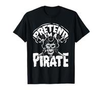 Fais Semblant d'être Un crâne de Pirate Crossbones Easy Funny Halloween T-Shirt