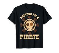 Fais Semblant d'être Un crâne de Pirate Crossbones Easy Funny Halloween T-Shirt