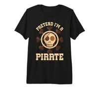 Fais Semblant d'être Un crâne de Pirate Crossbones Easy Funny Halloween T-Shirt Haut de Gamme