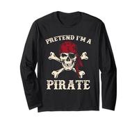 Fais semblant d'être un pirate, une conversation d'Halloween amusante comme une journée de pirate Manche Longue