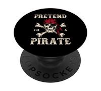 Fais semblant d'être un pirate, une conversation d'Halloween amusante comme une journée de pirate PopSockets PopGrip Adhésif