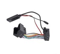 Faisceau adaptateur d'entrée auxiliaire pour Ford 6000CD 5000CD, câble de connecteur radio 12 broches avec micro pour Fiesta MK6 Focus MK2 Fusion C-Max pour Galaxy, Mondeo, Transit