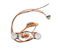 Faisceau De Câblage De Guitare Kit De Câblage Standard Pour Guitare | 1 Volume/2 Tonalités Avec Sélecteur De Micro Mécanique À 5 Positions, 6 Mm, 24 Dents, 250 KΩ, Laiton