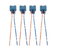 Faisceau de câblage de prise de phare 9005 HB3 - Lot de 4 connecteurs en queue de cochon pour ampoule halogène à tête femelle 12 V 24 V pour phares antibrouillard et phares
