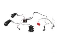 Faisceau de câblage de voiture 12 V avec télécommande 2,4 G, boîtier de commande, fils, interrupteurs, pédales, protection contre les surcharges, boîtes de vitesses et moteur de direction pour