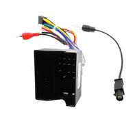 Faisceau de câbles d'autoradio, Prise 16 Broches, connecteur Femelle Quadlock, unité Principale du système Android, Adaptateur de câble RCA for Audi A3 8P A4 TT (Color : with Antenna Adapter)