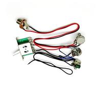 Faisceau de câbles for micro de guitare électrique précâblé, interrupteur 5 positions, micro multi-type 2T1V for guitare électrique ST, noir et blanc