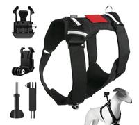 Faisceau de câbles pour chien pour appareil photo, harnais de câble pour chien, support de gilet pour chien réglable et fixation dorsale avec base de montage