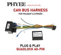 Faisceau de câbles Quadlock décodeur CAN Bus, rétention du protocole BSI SWC, adaptateur de métier à tisser Android de voiture P&P 16 broches, pour Peugeot 207, 207cc