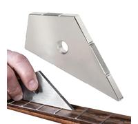 Faisceau de nivellement des frettes - Règle de luthier en acier inoxydable, outil de nivellement de précision triangulaire avec précision à triple bord, kit d'entretien pour instrument à cordes, idéal