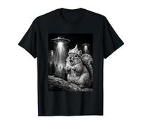 Faisceau de Vaisseau Spatial drôle d'écureuil de Conspiration Blague écureuil OVNI T-Shirt