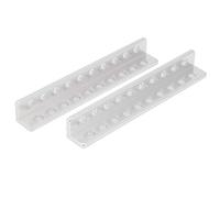 Faisceau en forme de L en aluminium 10 trous accessoire de robot structure légère et durable de haute précision pour la robotique industrielle 12x12x88mm argent 2 paquets