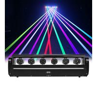 Faisceau Laser à tête mobile 6x500mW, projecteur polychrome RGB 3 en 1, DMX512, éclairage DJ pour scène, fête, Disco, noël, mariage, Mus noir