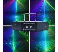 Faisceau Laser RGB - Keeper - 6 Lentilles - DMX - Multicolore