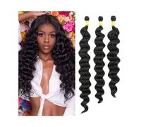 Faisceaux de cheveux Tissage en lot indien naturel Remy ondulé, ample et profond, Extensions de cheveux, 8 à 40 pouces, 1/3/4 pièces, lots(24 26 28 30)