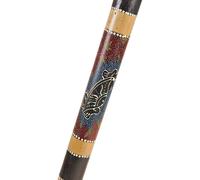 Faiseur de pluie Rainstick Rainmaker Bambou Percussion Rythme peint Aborigène Dot Painting, 80 cm
