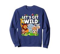 Faisons Une fête Sauvage au Zoo par Jour au Zoo Safari Zoo Animal Sweatshirt