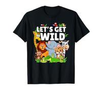 Faisons Une fête Sauvage au Zoo par Jour au Zoo Safari Zoo Animal T-Shirt