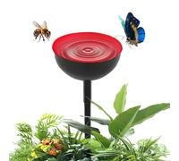 Faisseur D'abeilles Debout Avec Enjeux Métalliques - Station D'arrosage Des Abeilles Extérieures, Ornement De Sculpture De Jardin, Installation Au Sol Stable | Beau Décor De Jardin Pour Nourrir L'eau