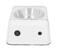 Faisseur de Animaux de Compagnie Intelligente avec Couvercle à Induction Automatique - 350 ML de Bol de Chat/Chien Rechargeable avec Plateau en Acier Inoxydable, Détection