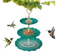 Faisseur De Bain D'oiseaux - Plateau D'alimentation À Perroquet À Plusieurs Niveaux, Combo De Bains D'oiseaux À 3 Couches | Approvisionnement En Plein Air Pour Une Utilisation Du Jardin, Support De Su