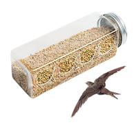 Faisseur De Caille - Mangeur d'oiseaux en Forme De Bouteille Transparente | Accessoire De Poulet sans Mâts avec 4 Ports d'ours, Fourniture De Cage Portable pour Les Perroquets, Perruches, Les Pins