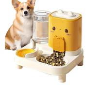 Faisseur de Chiens - 9,84x8,66 Pouces Dispensateur de Nourriture pour l'alimentation Continue, hydratation sans tracas avec Fonction d'eau, Waterer pour la Maison, Utilisation des Voyages, PP, Animal