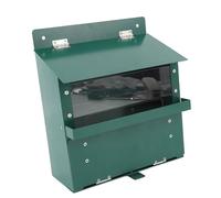 Faisseur D'écureuil Amovible pour L'alimentateur D'écureuil en Métal avec Plaque Acrylique Transparente, Boîte D'écureuil pour Jardin Extérieur, Mangeoire de Table de Pique-Nique
