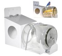 Faisseur d'écureuils 1pc, mangeoire en Tamias en métal avec Bocal en Verre, boîte d'alimentation en chipmunde Mangeant du maïs, des arachides et des graines pour l'extérieur, la Cour et Le jardi