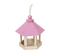 Faisseur d'oiseaux en bois - Station d'alimentation des oiseaux extérieurs en bois massif | 19x16x16cm Birgin de suspension rustique | Table naturelle résistante aux intempéries, mangeoires à l'épreuv