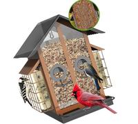 Faisseur d'oiseaux en Métal Robuste pour Station d'alimentation en Extérieur Suspendue Capacité pour Le Jardin Jardin en Métal Mangeur d'oiseaux