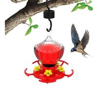 Faisseur d'oiseaux Sauvages - Cinq Ports de Fleurs, capacité de 16 oz, caractéristiques dissuasives des ravageurs | Barrière de Fourmis résistante aux fuites, Distributeur de nectr Suspendu Robuste p