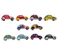 FaisTonGateau - fèves thème 2 CV Supporter - Fèves de Collection pour Galette de Rois Epiphanie - Fèves Multicolores