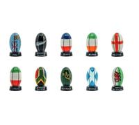 FaisTonGateau - fèves thème Ballons Rugby - Fèves de collection pour galette de rois Epiphanie - Fèves multicolores