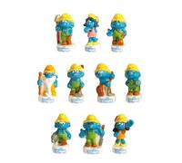 FaisTonGateau - fèves thème Schtroumpfs paysans - Fèves de collection pour galette de rois Epiphanie - Fèves multicolores