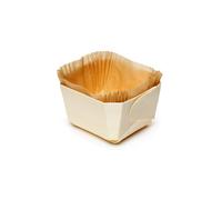 FaisTonGateau - Lot de 10 pani-moule panibois Comtesse de cuisson en bois - Moule de cuisson bois avec sa caissette plissée papier