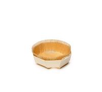 FaisTonGateau - Lot de 10 pani-moule panibois Octopuce de cuisson en bois - Moule de cuisson bois avec sa caissette plissée papier