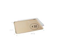 FaisTonGateau - Lot de 10 Plateaux traiteur - Longueur x Largeur : 28 cm x 19 cm, Couleur Or