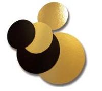 FaisTonGateau - Rond Or et Noir 16 cm - Lot de 100 Ronds Or et Noir