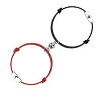 Fait à la main corde tressée magnétique attraction mutuelle couple bracelets assortis soleil et lune relation bijoux cadeau pour petit ami petite amie lui, Acier inoxydable