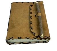 Fait à la main Cuir Tanné Journal, ordinateur portable, Pages blanches pour le dessin Peinture esquisse un cadeau idéal pour les personnes créatives